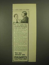 1913 Colgate's Ribbon Dental Cream Toothpaste Ad - Do You Realize - $18.49