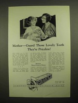 1926 Colgate's Ribbon Dental Cream Toothpaste Ad - Mother Guard Those Teeth - $18.49