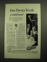 1928 Colgate's Ribbon Dental Cream Toothpaste Ad - Her Pretty Teeth - $18.49