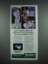 1988 MacGregor Jack Nicklaus Signature Rainwear Ad - Please Toughest Critic - $18.49