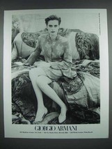 1990 Giorgio Armani Fashion Ad - $18.49