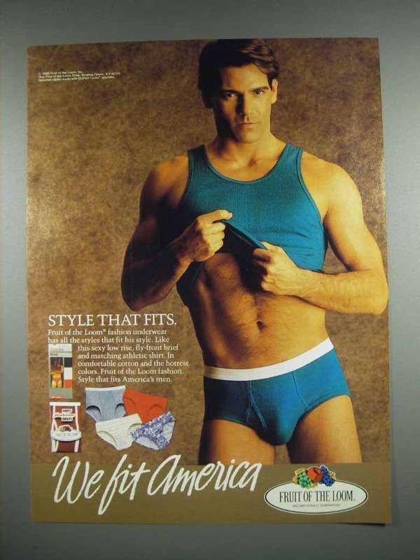 Primary image for 1990 Fruit of the Loom Underwear Ad - Style That Fits