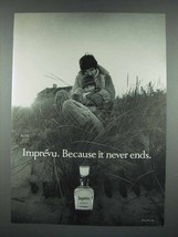 1971 Coty Imprevu Perfume Ad - Imprevu Because it Never Ends - $18.49