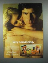 1977 Old Spice Musk Cologne Ad - Very Convincing - $18.49