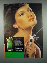 1977 Coty Emeraude Perfume Ad - The Liquid Jewel - $18.49