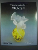 1987 Nina Ricci L&#39;Air du Temps Perfume Ad - £14.73 GBP