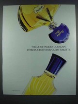 1987 Guerlain Shalimar Perfume Ad - Parfum de Toilette - £14.76 GBP