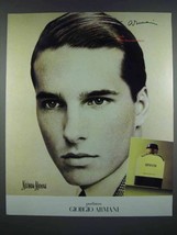 1988 Giorgio Armani Cologne Ad - Style Goes Beyond Time - £14.78 GBP