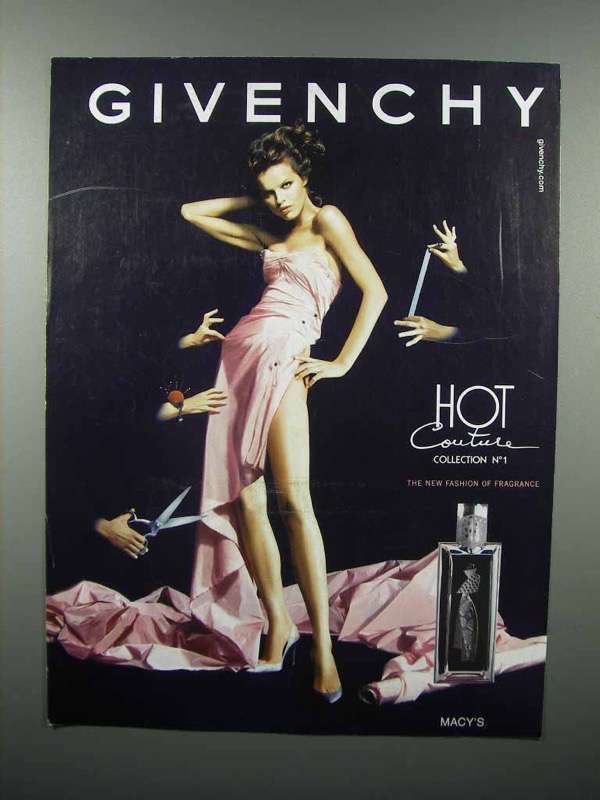 2001 Givenchy Hot Couture Collection No 1 Perfume Ad - $18.49