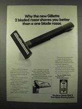 1972 Gillette Trac II Razor Ad - Shaves You Better - $18.49