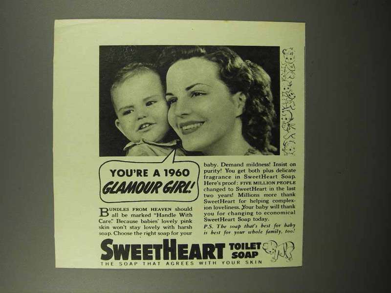 Primary image for 1940 SweetHeart Soap Ad - You're a 1960 Glamour Girl