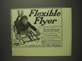 1914 Flexible Flyer Sled Ad - Steering with Grooved - £14.78 GBP