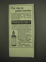 1917 Absorbine, Jr Liniment Ad - Put Vim in Muscles - $18.49