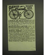 1917 Mead The Ranger Bicycle Ad - Choice of 44 Styles - £14.54 GBP
