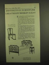 1918 Berkey &amp; Gay Furniture Ad - Distinctive - £14.48 GBP