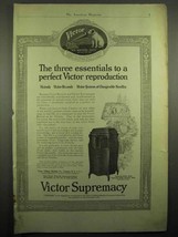 1918 Victor Victrola Phonograph Ad - Three Essentials - £14.54 GBP