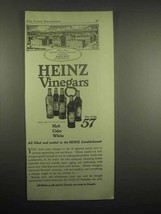 1918 Heinz Vinegars Ad - Filled at Heinz Establishment - £14.73 GBP