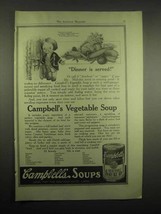 1918 Campbell&#39;s Vegetable Soup Ad - Dinner is Served - $18.49