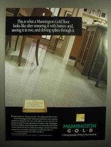 1992 Mannington Gold Floor Ad - Smearing With Acid - $18.49
