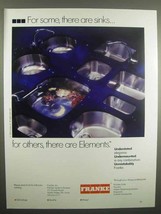 1992 Franke Sink Ad - There Are Elements - £14.78 GBP