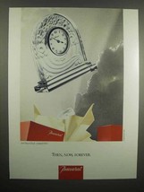 1992 Baccarat Crystal Art Deco Clock Ad - $18.49