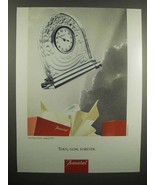 1992 Baccarat Crystal Art Deco Clock Ad - £14.55 GBP