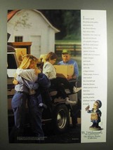 1992 M.I. Hummel Figurine Ad - Going-Away Party - £14.86 GBP