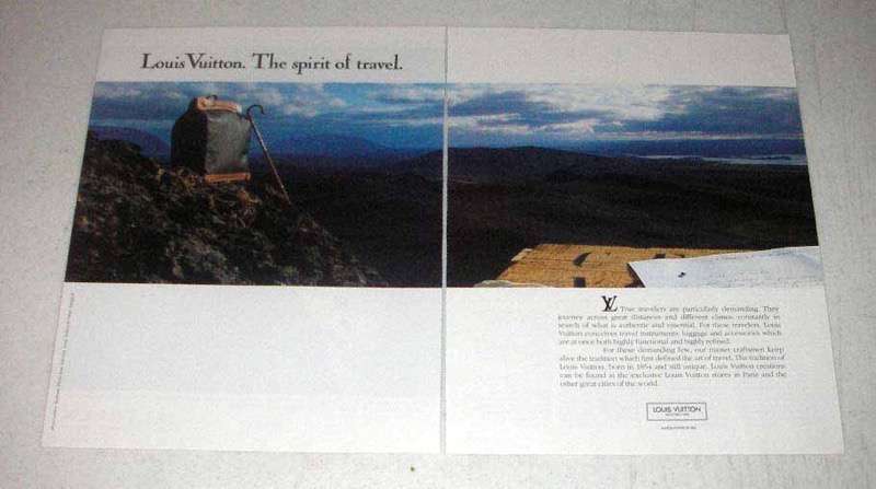 1990 Louis Vuitton Luggage Ad - The Spirit of Travel - $18.49