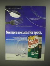 1986 Cascade Dishwasher Detergent Ad - No Excuses - £15.01 GBP