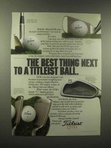 1988 Titleist DTR Irons Golf Club Ad, Best Next to Ball - $18.49