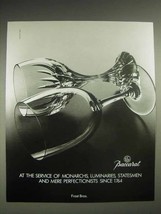 1987 Baccarat Crystal Ad - Monarchs, Luminaries - $18.49