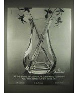 1986 Baccarat Crystal Vase Ad - At Service of Monarchs, Luminaries - £14.55 GBP