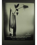 1986 Baccarat Crystal Vase Ad - At Service of Monarchs - £14.69 GBP