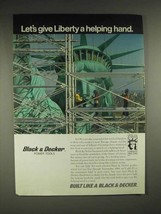 1984 Black & Decker Power Tools Ad, Give Liberty a Hand - $18.49