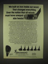 1980 Browning Tri-power woods Golf Club Ad - $18.49