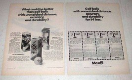 1980 Dunlop XLT-15, Silver Maxfli, Blue Golf Ball Ad - $18.49