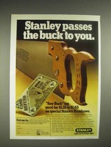 1979 Stanley Handyman Saw Ad - Passes the Buck - £14.69 GBP