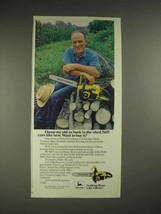 1979 John Deere Chainsaw Ad - Keep Ax Back in the Shed - $18.49
