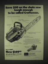 1977 Sears Craftsman Chainsaw Ad - Tough Enough - £14.44 GBP