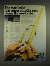 1977 Stanley Extender Rule Ad - Comes Out of Case - £14.45 GBP