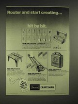 1977 Sears Craftsman Router Accessories Ad - Bit by Bit - £14.78 GBP