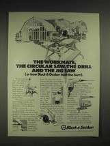 1976 Black &amp; Decker Circular Saw, Drill, Jig Saw Ad - £14.57 GBP