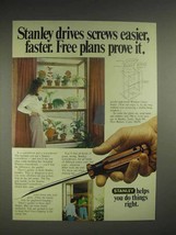 1976 Stanley Handyman Screwdriver Ad - Easier - £14.61 GBP