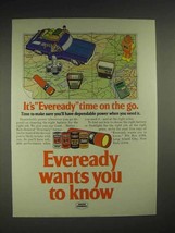 1976 Eveready Batteries Ad - Time on The Go - $18.49