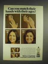 1975 Ivory Liquid Dishwashing Soap Ad - Hands With Ages - $18.49