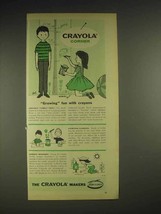 1959 Birney & Smith Crayola Crayons Ad - Growing Fun - $18.49