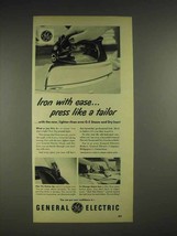 1951 General Electric Steam and Dry Iron Ad - Press Like a Tailor - $18.49