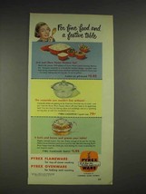 1950 Pyrex Hostess set, Casserole, Flameware Teapot Ad - $18.49