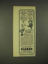 1947 Clorox Bleach Ad - Snowy-White Tablecloth - £14.78 GBP