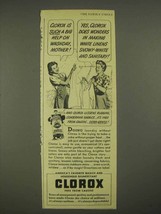 1946 Clorox Bleach Ad - Such A Big Help on Washday - £14.55 GBP